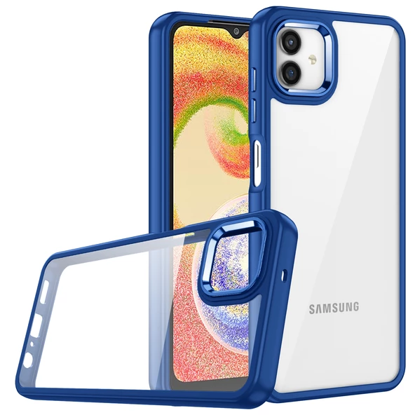 Samsung Galaxy A04E Kılıf Kamera Çıkıntılı Arkası Şeffaf Köşeleri Parlak Renkli Işlemeli Flora Kapak ürün görseli 1