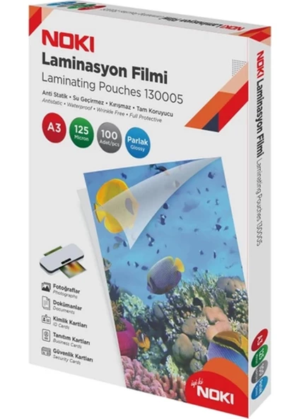 Noki Laminasyon Filmi 125Mic A3 100Lü ürün görseli 1