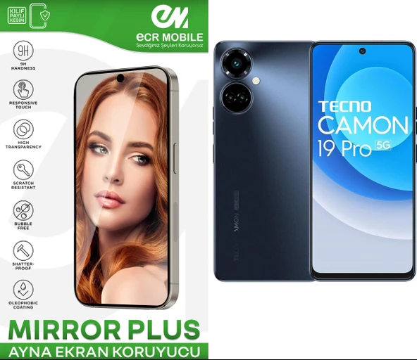 Tecno Camon 19 Pro Esnek Ayna(Mirror) 9H Nano Ekran Koruyucu ürün görseli 1