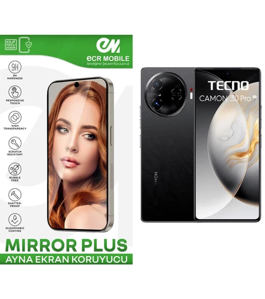 Tecno Camon 30 Pro Esnek Ayna(Mirror) 9H Nano Ekran Koruyucu ürün görseli 1
