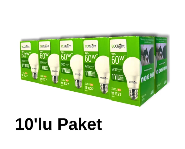 9W BEYAZ E27 Led Ampul A++ - Resim 3