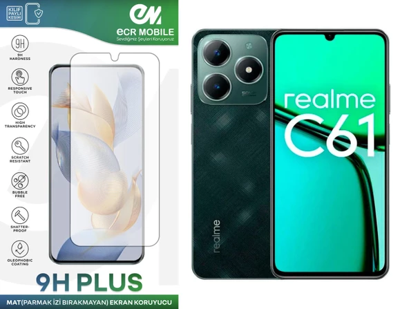 Realme C61 Ekran Koruyucu MAT Tam Uyumlu Esnek Nano Kırılmayan ürün görseli 1