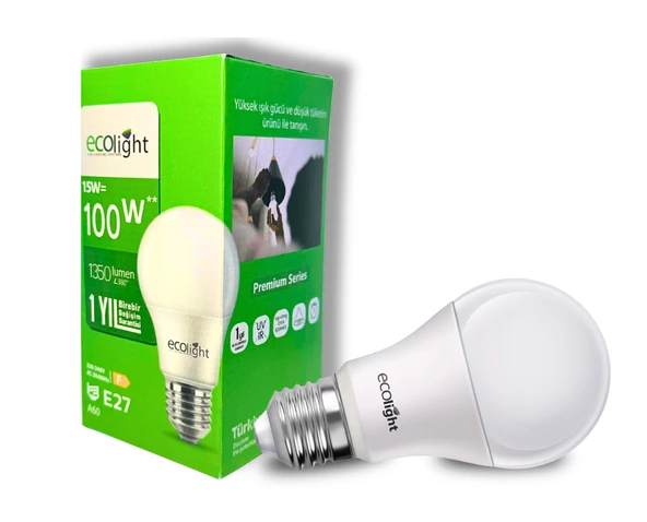 15W BEYAZ E27 Led Ampul A++ ürün görseli 1