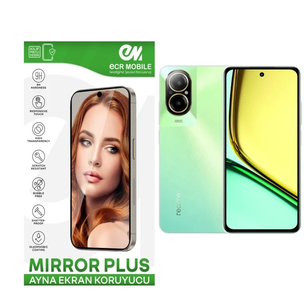 Realme 12 Lite Ekran Koruyucu Esnek Ayna(Mirror) 9H Nano ürün görseli 1