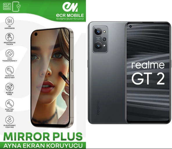 Realme GT2 Ekran Koruyucu Esnek Ayna(Mirror) 9H Nano ürün görseli 1