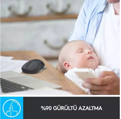 Logitech M220 910-004880 Kırmızı Sessiz Optik Kablosuz Mouse - Resim 2