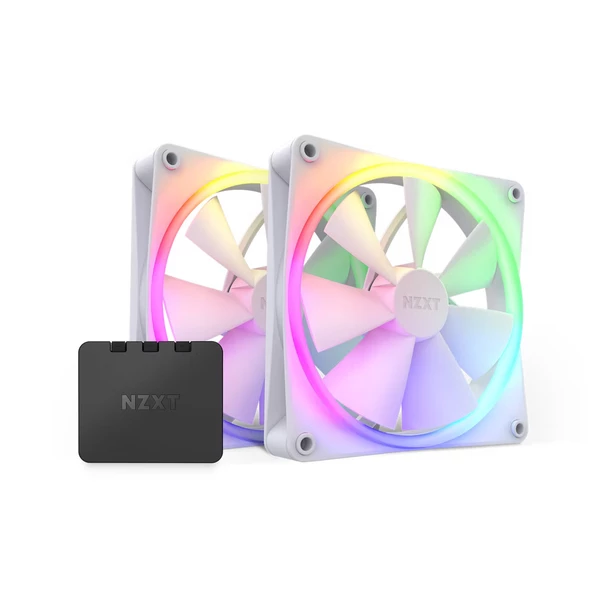 NZXT F140 RGB White 140 mm Fan (2'li Set) RF-R14DF-W1 ürün görseli 1