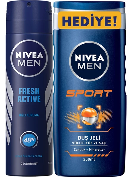 Nivea Fresh  150 ml Spray + Sport 250 ml ürün görseli 1