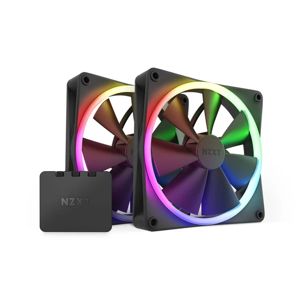 NZXT F140 RGB Siyah 120 mm Fan (2'li Set) RF-R14DF-B1 ürün görseli 1