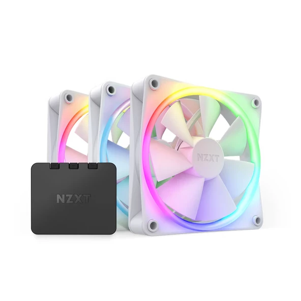 NZXT F120 RGB Beyaz 120 mm Fan (3'lü Set) RF-R12TF-W1 ürün görseli 1