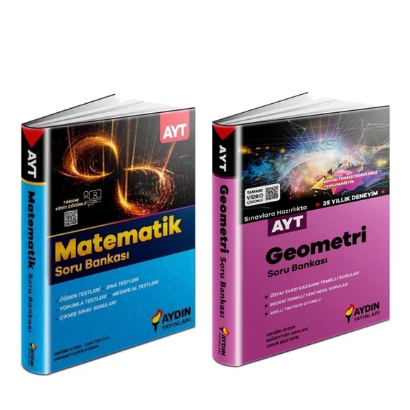 Aydın Yayınları AYT Matematik ve Geometri Soru Bankası Seti 2 Kitap ürün görseli 1