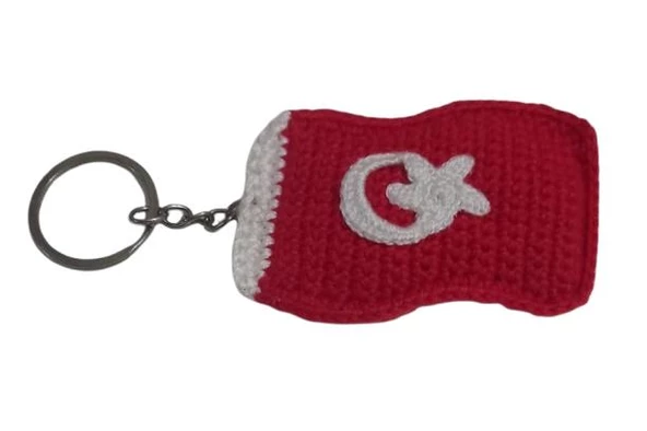 Türk Bayrağı Modeli Amigurumi Anahtarlık ürün görseli 1