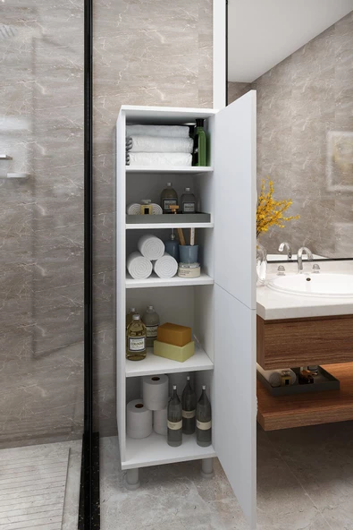 Durusilya Mobilya Kapaklı Çok Amaçlı Dolap , Mutfak Dolabı , Banyo Dolabı , Balkon Dolabı , Kiler Erzak Dolabı ürün görseli 1