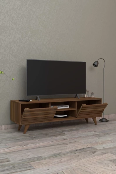 Durusilya Mobilya Tv Ünitesi Televizyon Sehpası Çift Kapaklı Raflı ürün görseli 1