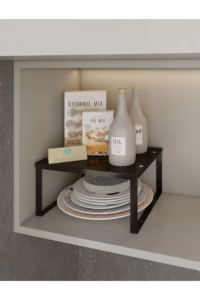 Durusilya Mobilya Metal Dolap Içi Raf Düzenleyici Büyük Boy Tezgah Üstü Düzenleyici Mutfak Metal Raf Metal Organizer ürün görseli 1