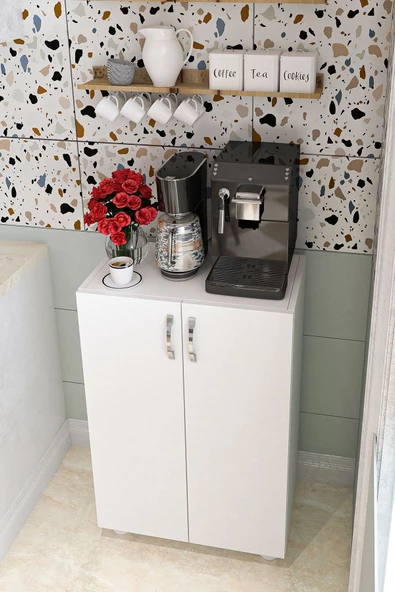 Durusilya Mobilya Çok Amaçlı Mutfak Banyo Balkon Kiler Dolabı Çift Kapaklı Dr2001, One Size ürün görseli 1