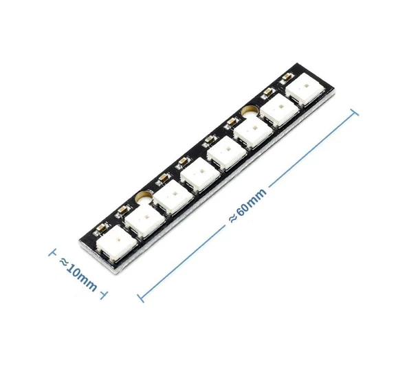 8 Bit NeoPixel WS2812B 5050 Rgb Led Modül  8’li 5050 Adreslenebil ürün görseli 1
