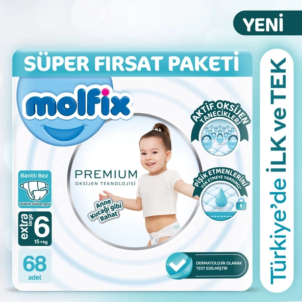 Molfix Premium Süper Fırsat Paketi 6 Beden 68 Adet ürün görseli 1