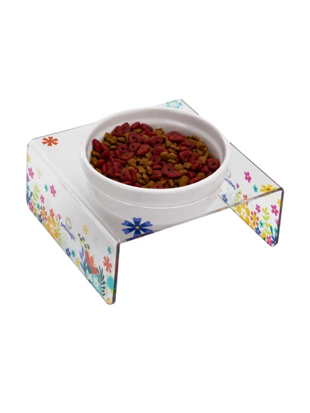 Petmagic Akrilik Beyaz Seramik Tekli Evcil Hayvan Kedi ve Mini Irk Köpek Mama Kabı-Tek İlkbahar ürün görseli 1