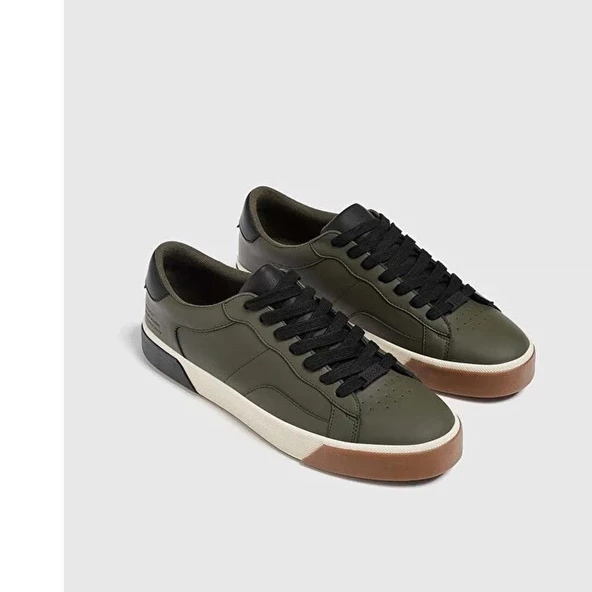 Pull & Bear Detaylı Basic Spor Ayakkabı Yeşil ürün görseli 1