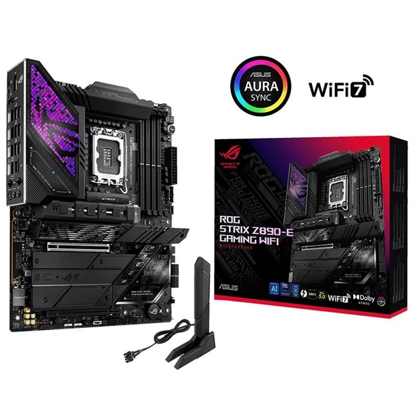 Asus Rog Strıx Z890-E Gamıng Wıfı 1851P Ddr5 8800 4Xusb4 7Xm2 Hdmı Dp Wifi7 Bt ürün görseli 1
