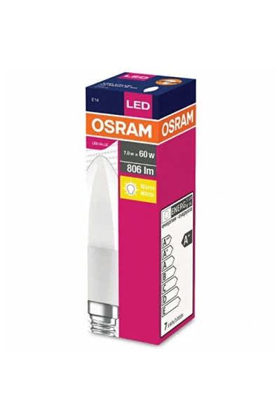 Osram Led 7.5W 2700K 806lm E14 Duy Sarı Işık Ampul ürün görseli 1