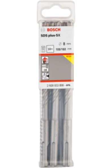 Bosch SDS Plus-5X 8*160 mm 10'lu Paket ürün görseli 1