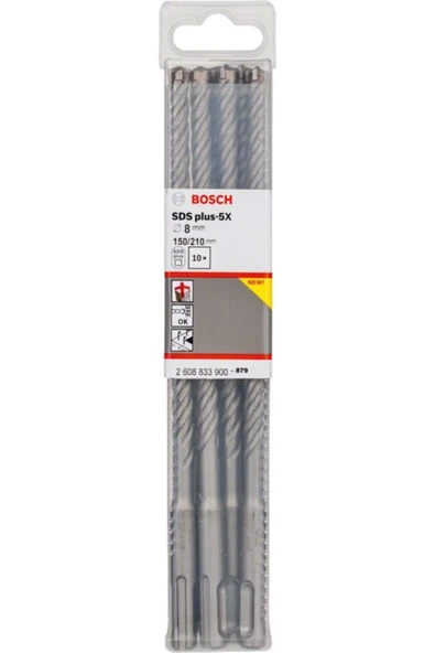 Bosch SDS Plus-5X 8*210 mm 10'lu Paket ürün görseli 1