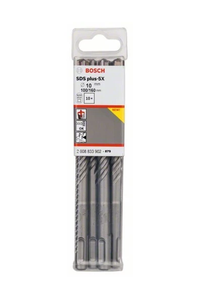 Bosch SDS Plus-5X 10*160 mm 10'lu Paket ürün görseli 1