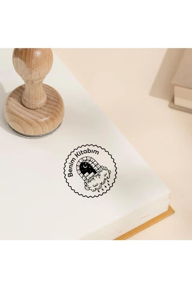 Kişiye Özel Kitap Kaşesi Kitap Mührü ve Istampa Set R5814-12 ürün görseli 1