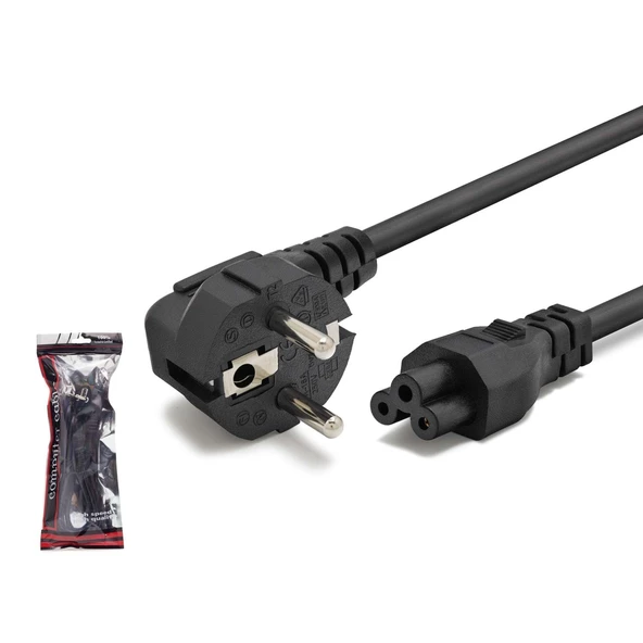Hadron HDX5517 1mm 500w 1.2mt Yonca Güç Kablosu - Siyah ürün görseli 1
