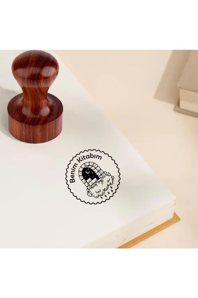 Kişiye Özel Kitap Kaşesi Kitap Mührü ve Istampa Set R5814-13 ürün görseli 1