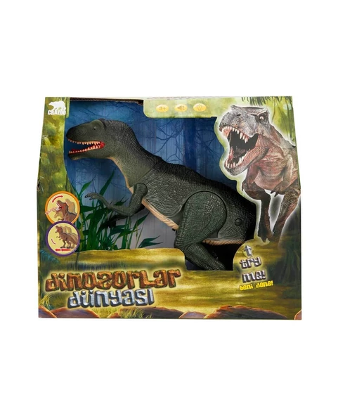 Crazoo Sesli ve Işıklı Büyük Dinozor 61278 Yeşil ürün görseli 1