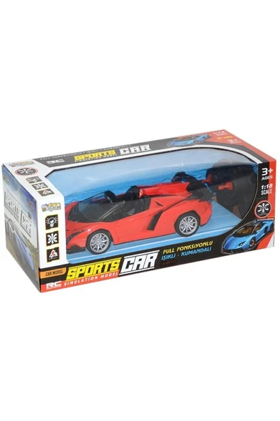 1:18 Sports Car Kumandalı Pilli Araba Drift Spor Kırmızı ve Mavi ürün görseli 1