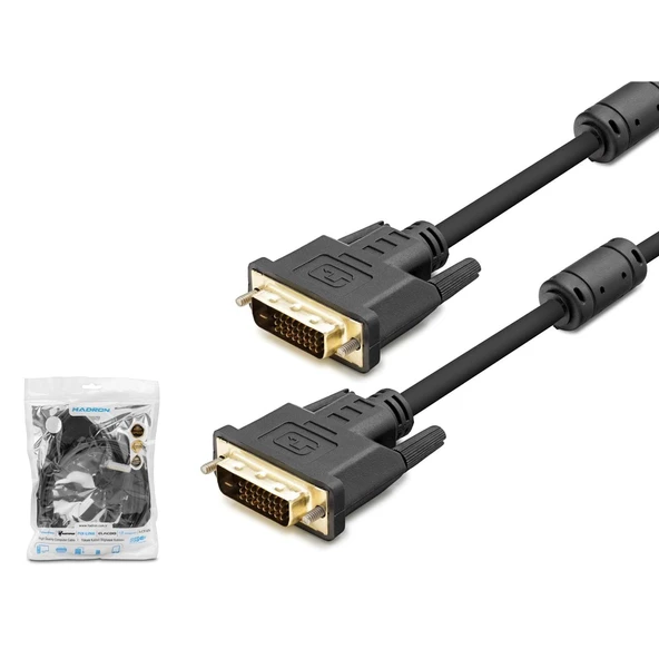 Hadron HDX7751 24+1 1.8mt DVI Kablo - Siyah ürün görseli 1