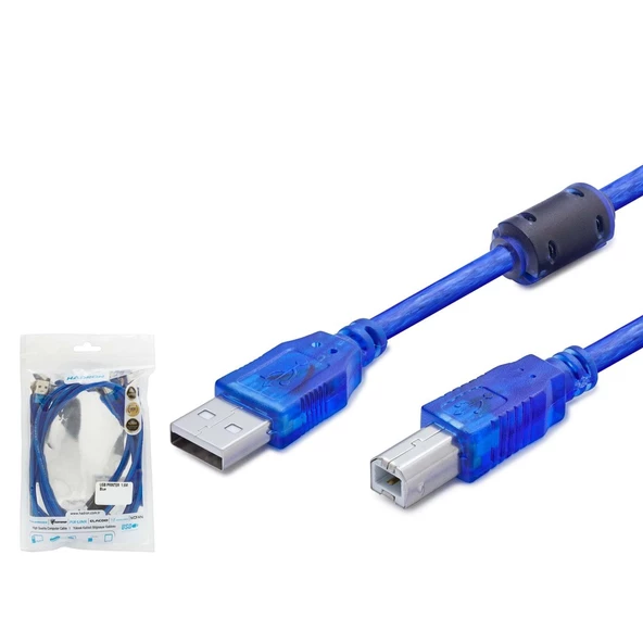 Hadron HDX7544 USB-A - USB-B 5mt USB Yazıcı Kablosu - Mavi ürün görseli 1