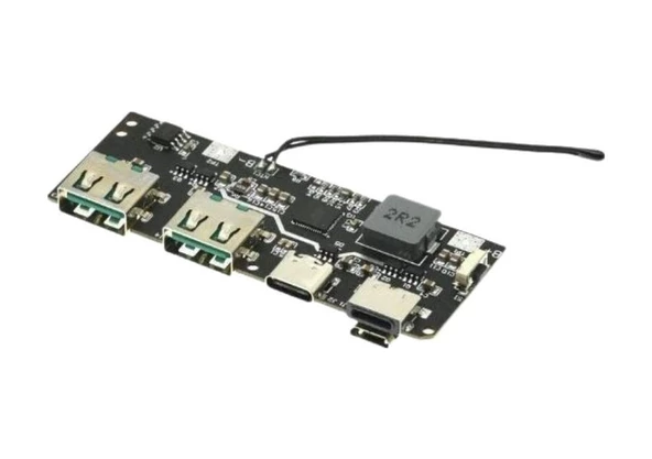 Çift Usb 5v 22.5w Ledli Micro Type-c Powerbank Modülü ürün görseli 1