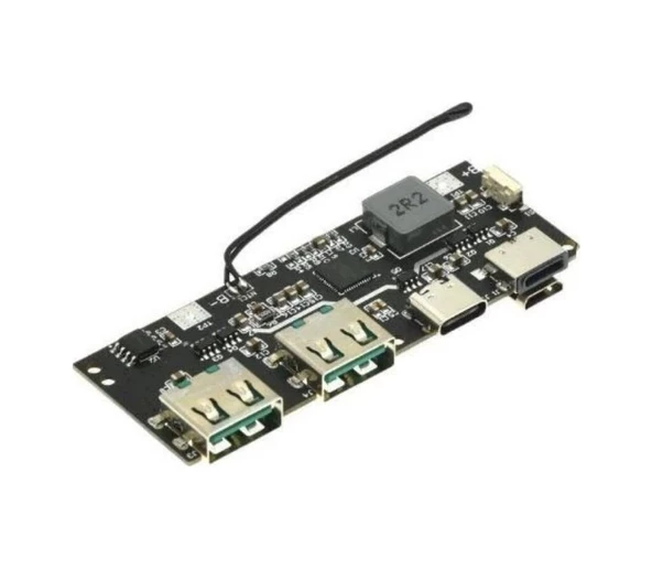 Çift Usb 5v 22.5w Ledli Micro Type-c Powerbank Modülü - Resim 3