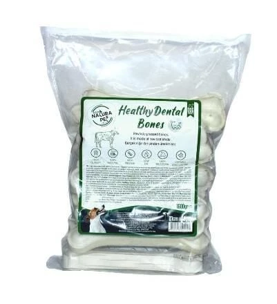 Eco Natura Pet Healty Dental Bones Beyaz Pres Kemik 21 cm 10lu 1600Gr ürün görseli 1