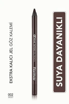 Flormar Suya Dayanıklı Jel Göz Kalemi (KOYU KAHVE) - Extreme Tattoo Gel Pencil - 002 Walnut ürün görseli 1