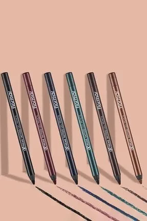Flormar Işıltılı Kalıcı Göz Kalemi Extreme Tattoo Gel Pencil (001 Glitzy Brown -005 Very Berry-006 Onyx-002 Walnut) 4'lü Set ürün görseli 1