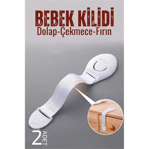 ModaCar 18 Cm Çocuk Dolap ve Çekmece Kilidi 2 Adet ürün görseli 1