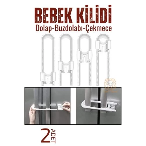 ModaCar Bebek Kilidi Bebek Dolap Çekmece Kilidi 2 Adet ürün görseli 1