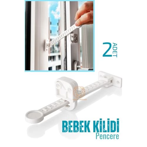 ModaCar Bebek Kilidi Ayarlanabilir Pencere Kilidi 2 Adet ürün görseli 1