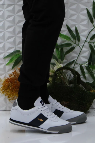 Lescon Flınt 3 Beyaz Lacivert Rahat Orijinal Ürün Spor Ayakkabı Sneaker Ayakkabı ürün görseli 1