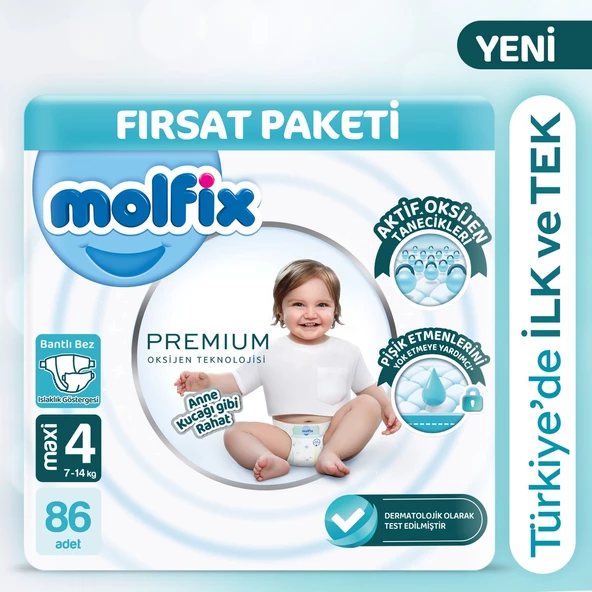 Molfix Premium Ultra Fırsat Paketi 4 Beden 86 Adet ürün görseli 1