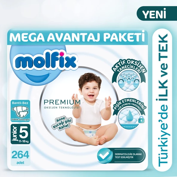 Molfix Premium Mega Avantaj Paketi 5 Beden 264 Adet ürün görseli 1