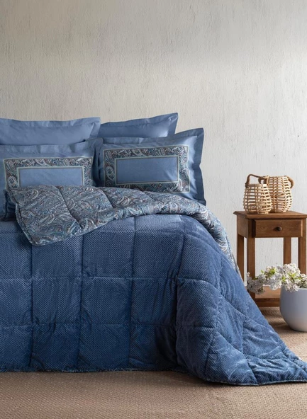 APRİCİTAS UYKU SETİ SOFTLY HARMONY INDIGO TEK KİŞİLİK ürün görseli 1