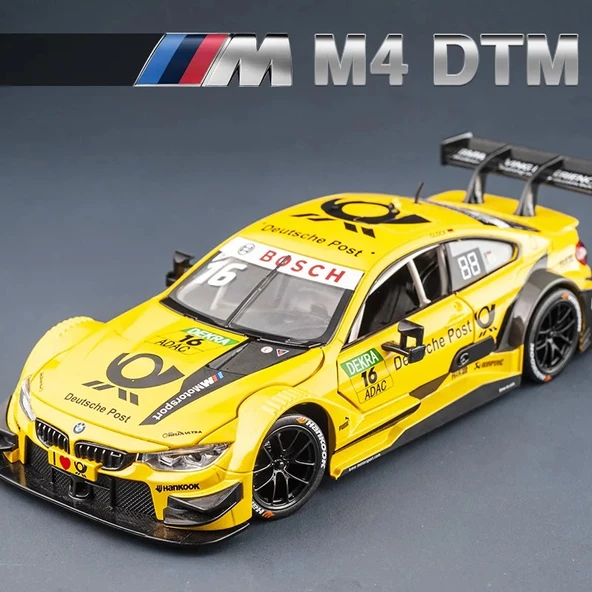 1:24 BMW M4 DTM Alaşım Spor Araba Diecasts Metal oyuncak Araç ürün görseli 1