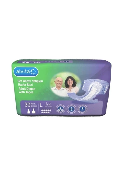Alvita Belbantlı Hasta Bezı Large 30 lu 4 Adet ürün görseli 1